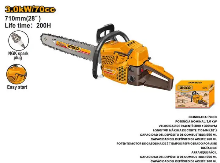 Motosierra de cadena gasolina 2.4kw