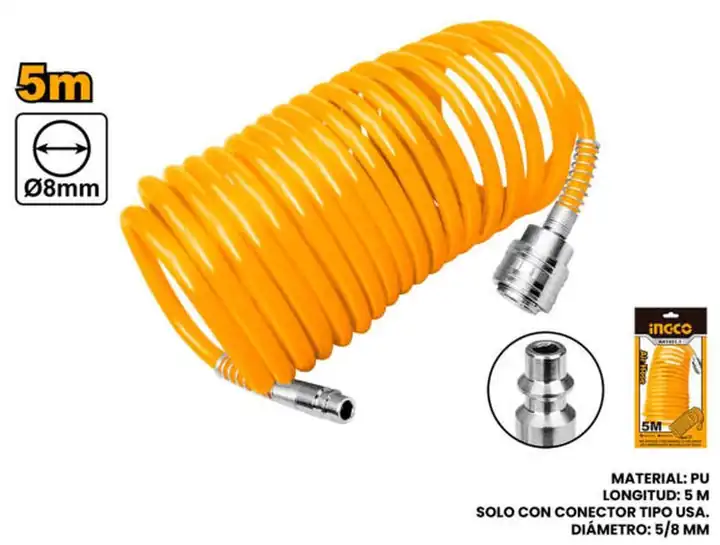 Manguera espiral para compresor 5/8"