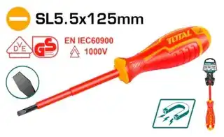 Destornillador de paleta aislado 125mm