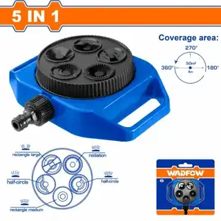 Aspersor multiple 5en1 plast. 3/4"
