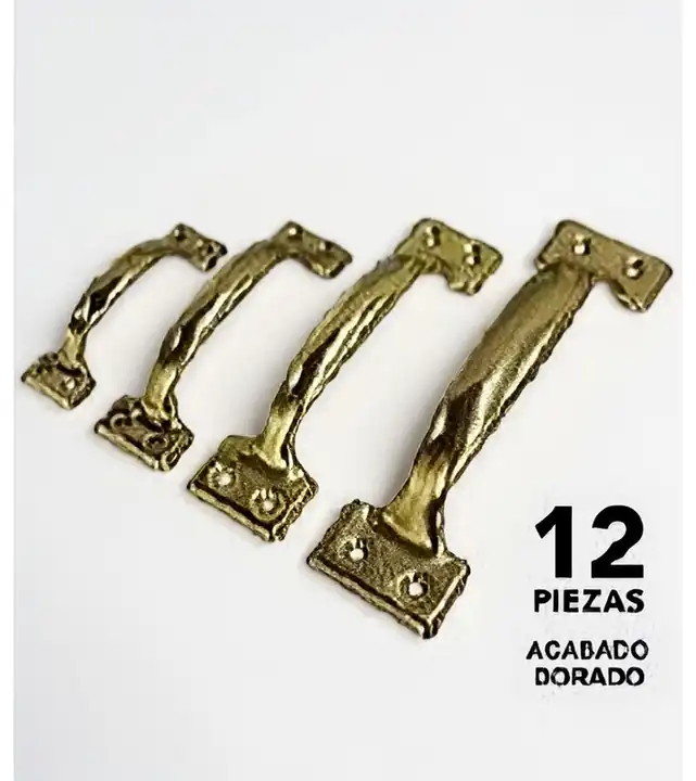 Manija metálica 6" dorado