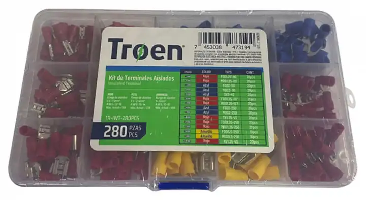 Kit de terminales aislados 280 piezas