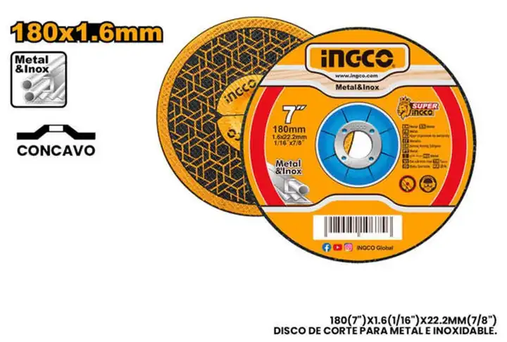 Disco de corte metal 4.1/2 x 7/8"