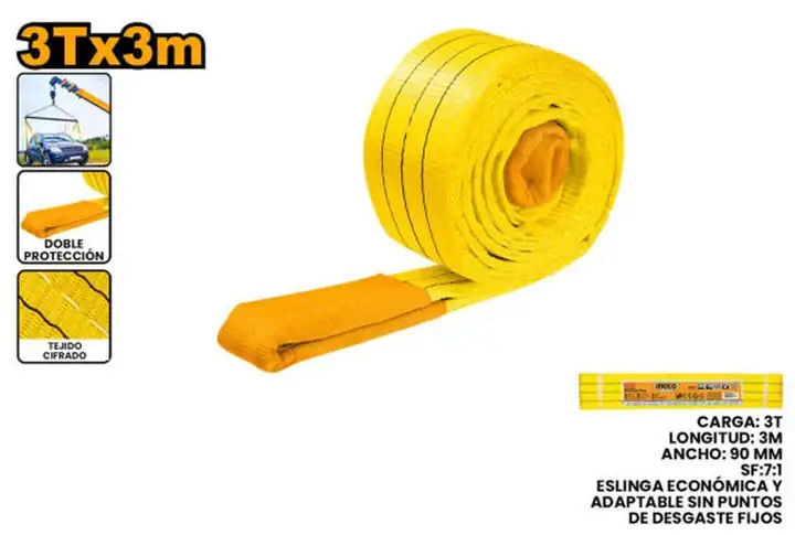 Eslinga de cinta plana 3tx3m (amarillo)