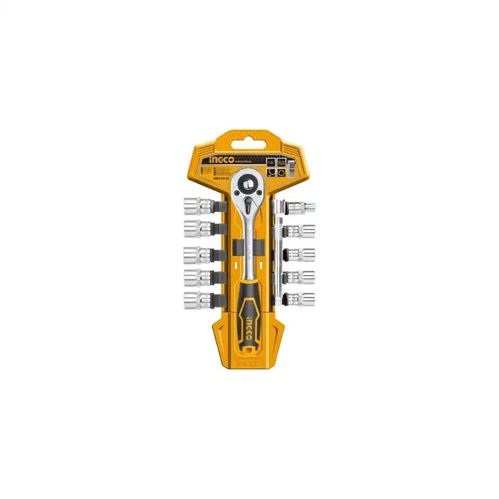 Ratchet de 1/4" con juego de dados 12pz