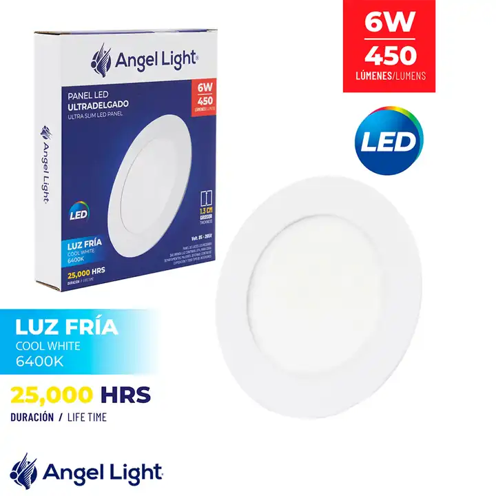 Lámpara LED redonda empotrar 6 W 4.5"