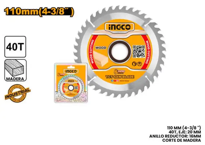 Disco para sierra circular 4 1/2" 24d