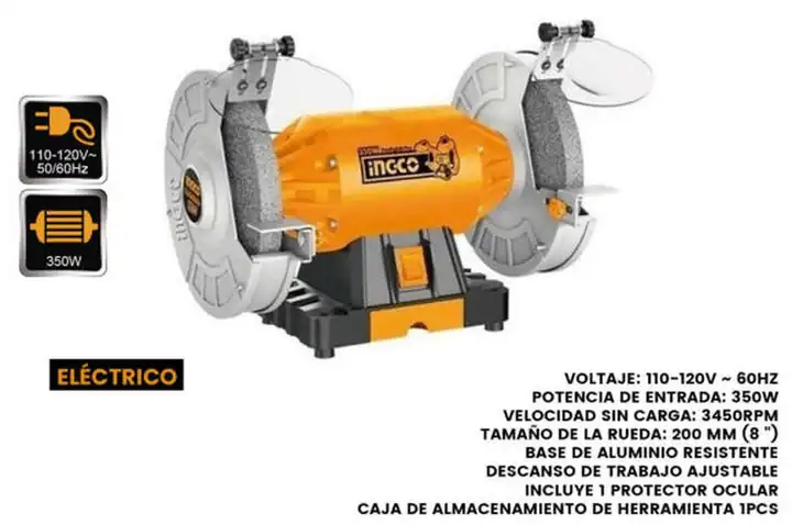 Esmeril de banco 8" 350 W