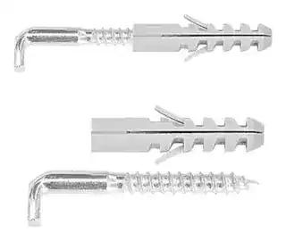 Juego tornillo l con ramplug 6 pzas
