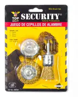 Cepillos alambre para taladro 3 pzas