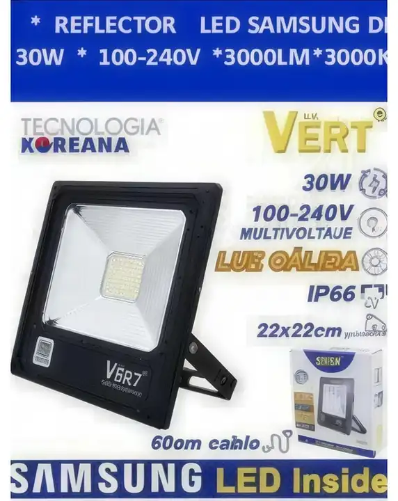 Reflector LED samsung de 30 W 100-240 V 3000lm