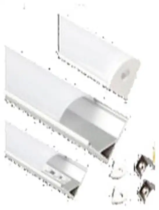 Perfil esquinero para cintas LED 2mt (incluye 4 ganchos y 2 tapas)