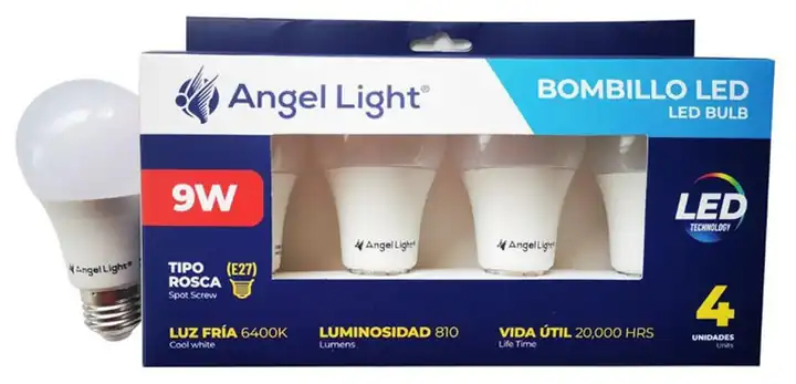 Bombillo LED 9 W 4 piezas