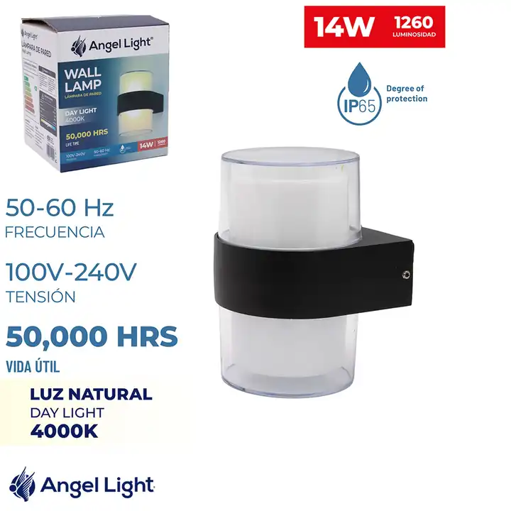 Lámpara de pared 14 W luz nat. (al-aswl-9)