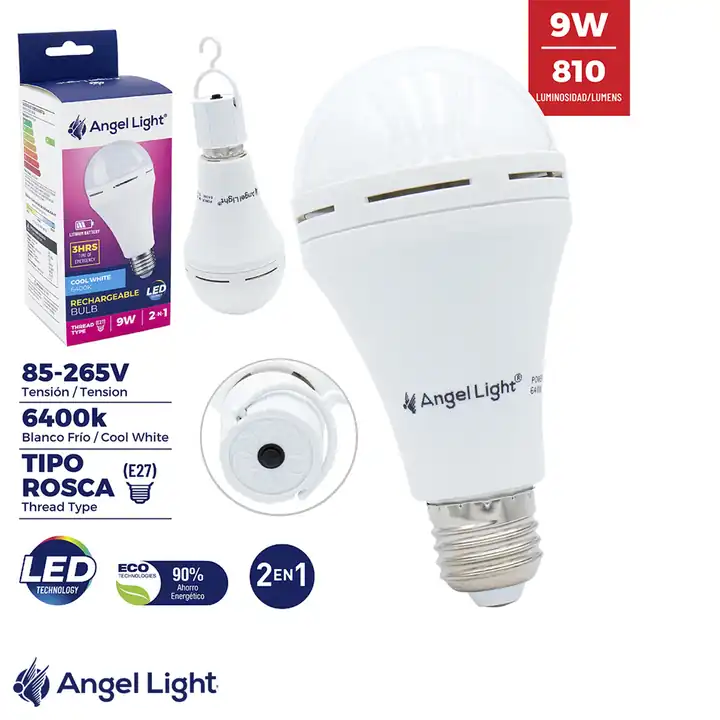 Bombillo recargable 9 W