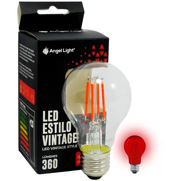 Bombillo LED 4 W vintage rojo