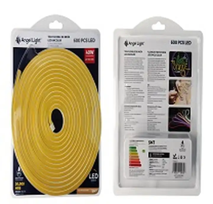 Cinta LED neon flex amarillo 5mts
