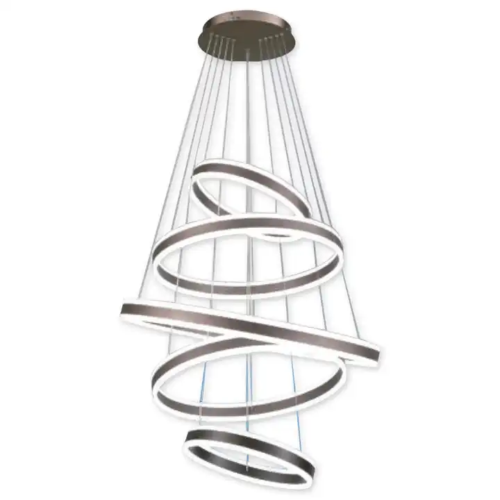 Lámpara LED colgante 250 W 5 anillos