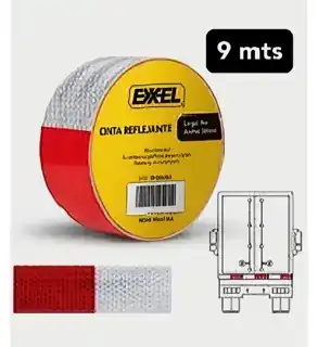 Cinta reflectiva 9m PVC