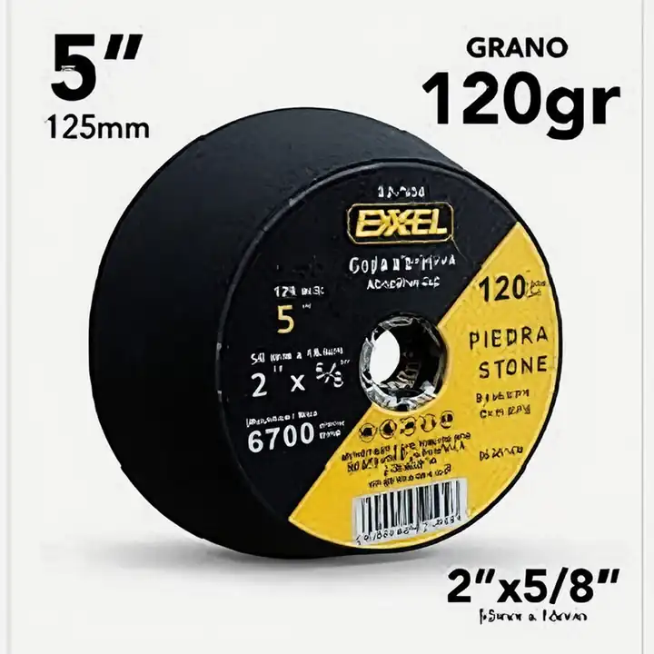 Disco copa desbaste de piedra 5" 120gr