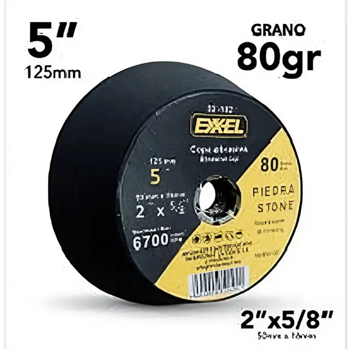 Disco copa desbaste de piedra 5" 80gr