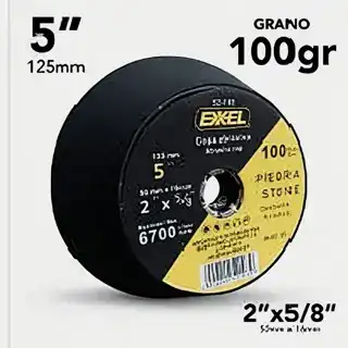 Disco copa desbaste de piedra 5" 100gr