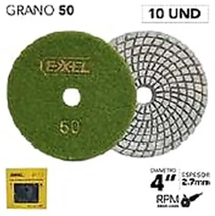 Almohadilla de pulido 4" grano 50
