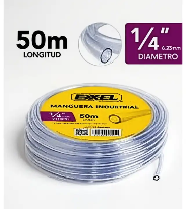 Manguera cristal 1/4"