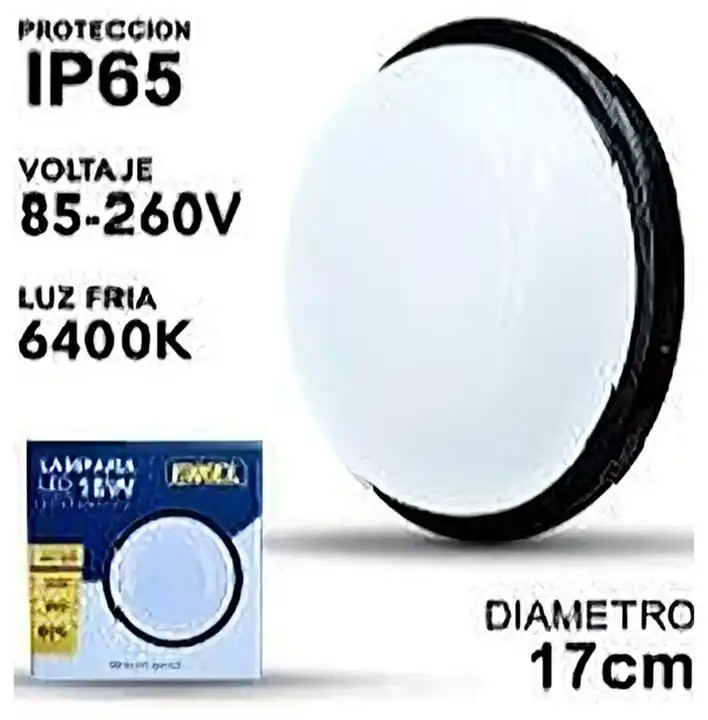 Lámpara LED vapoleta 18 W redonda
