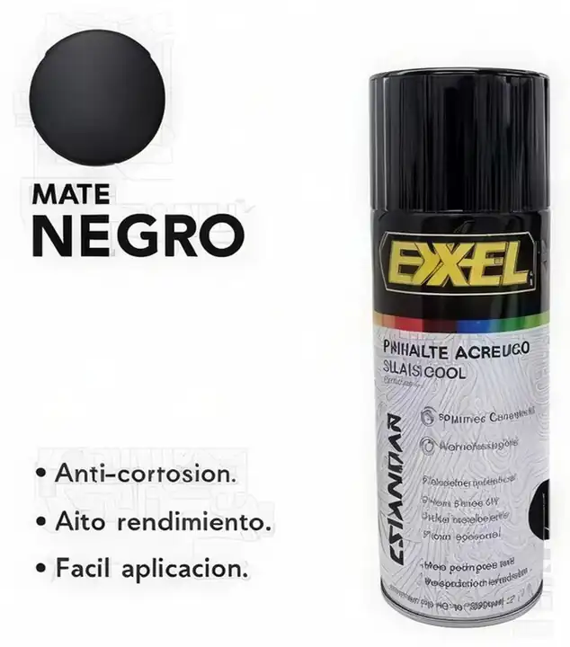 Pintura spray negro mate 450ml