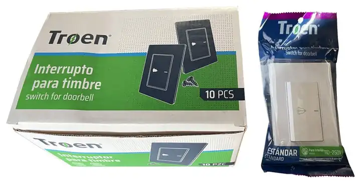 Timbre para empotrar elite blanco