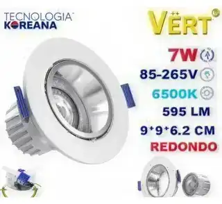 Spot LED ojo de aguila samsung empotrable redondo 7 W * 100-240 V 6000k negro