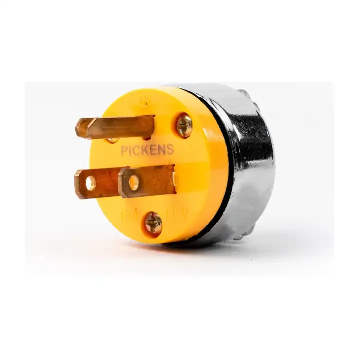 Tomacorriente macho metal 3p 15 A-125 V
