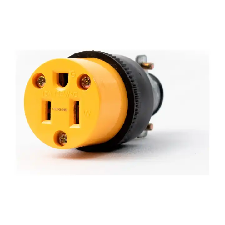 Tomacorriente hembra goma 3p 15 A-125 V