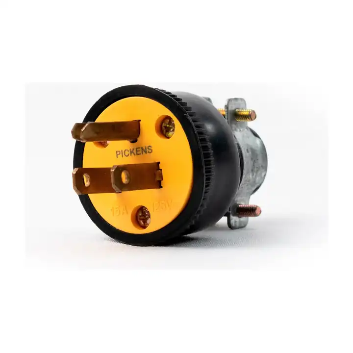Tomacorriente macho goma 3p 15 A-125 V