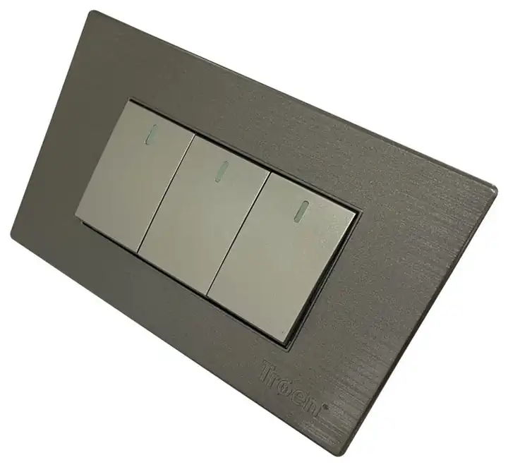 Apagador triple gris 3way