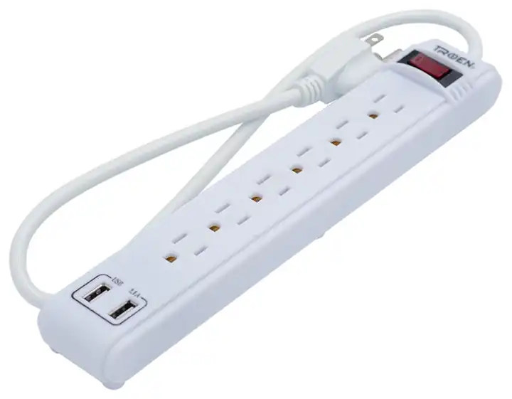 Regleta eléctrica 6 tomas 60cm