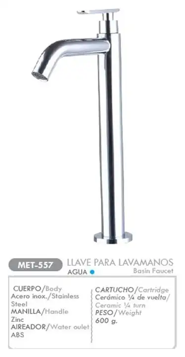 Griveria para lavamanos cuello alto mono