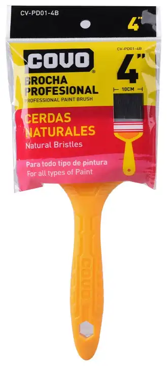 Brocha 4" cerdas nat. negro