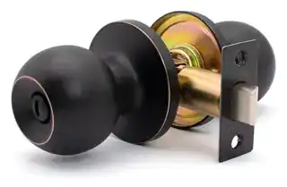 Cerradura de pomo para dormitorio negro