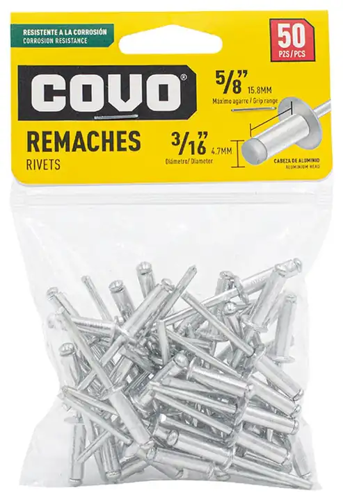 Remache 3/16" x 5/8" 50pzas