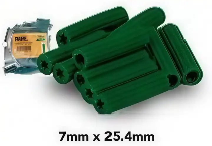 Ramplug plástico 1" x 1/4" verde 100pzas