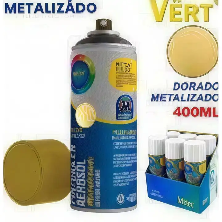 Pintura en spray dorado metalizado 400ml