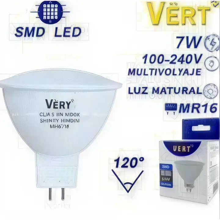 Bombillo mr16 ojo de buey 6500k