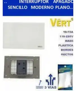 Apagador sencillo blanco moderno