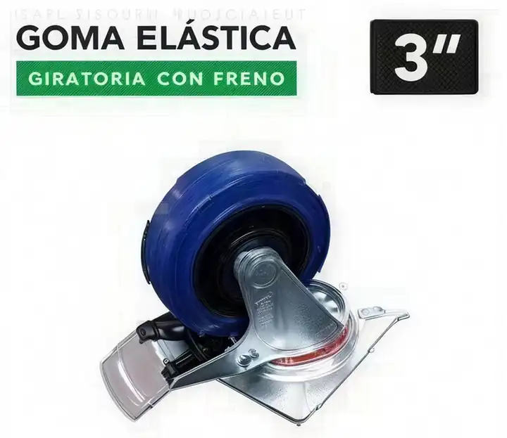 Rueda continental plana giratoria 3"