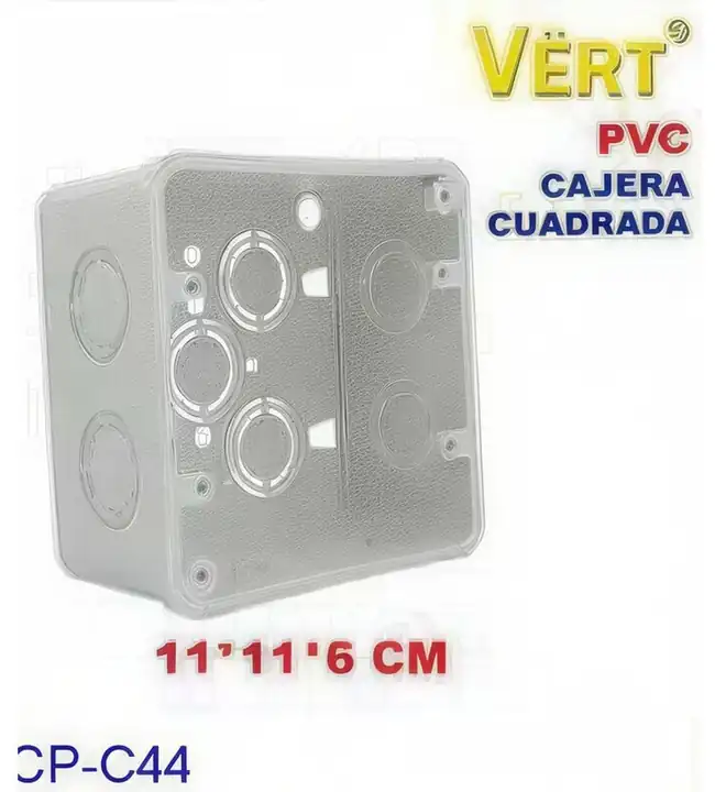 Cajetin blanco plast 4x4 PVC