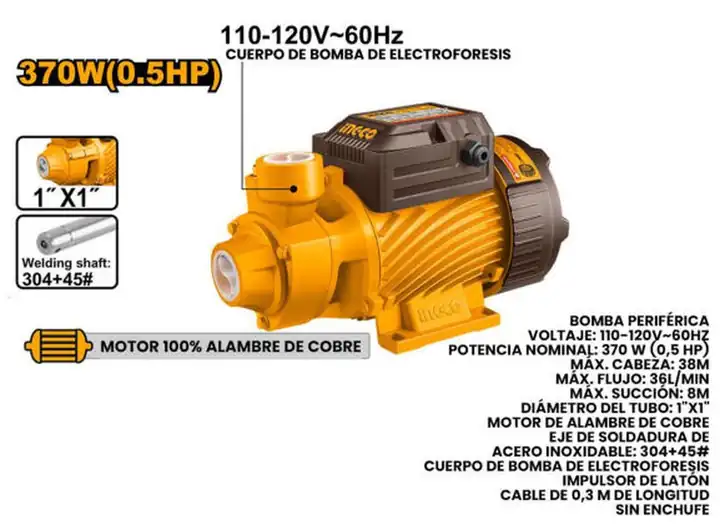 Bomba de agua 1/2 HP