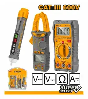 Multímetro + pinza + dectector 600 V