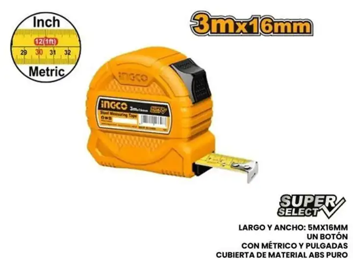 Cinta métrica ABS 3mt x 16mm